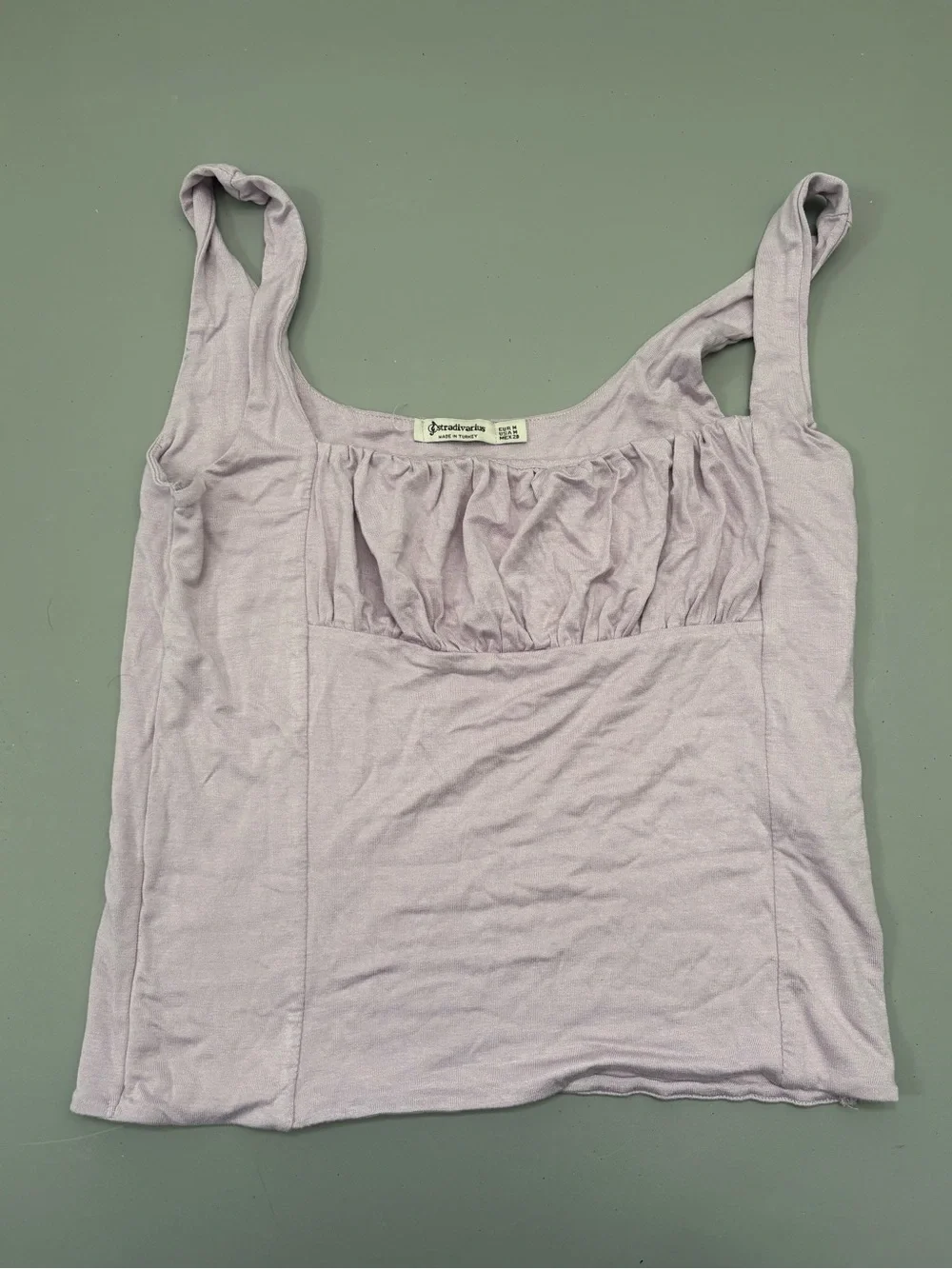 Lavender Ruched Tank Top - Picture 1 of 2